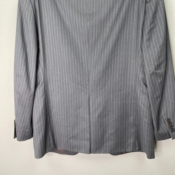 Lauren Ralph Lauren Sport Coat Mens 42R Stripe Gray Blazer Suit Jacket 100% Wool - Picture 10 of 11
